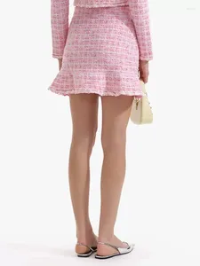 Jupes Femmes Pink Mini jupe 2024 Printemps d'été