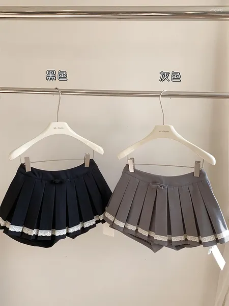 Jupes Jupe plissée gothique noire féminine Harajuku y2k mini vintage a-ligne courte 90S esthétique 2000 Vêtements trash 2024