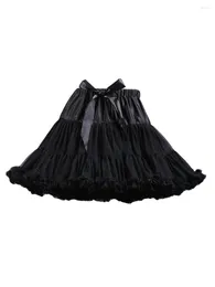 Jupes femmes S taille élastique en mousseline de soie jupon gonflé Tutu Tulle jupe Halloween Ballet danse multicouche Cosplay moelleux