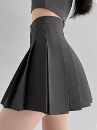 Jupes femmes taille haute jupe plissée Style collège décontracté a-ligne Mini noir court Tennis japonais école uniforme FemaleY2K