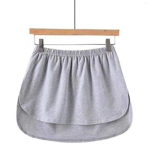 Faldas Mini falda interior para mujer Extensión de camisa de barrido con botones para mujer