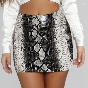 Rokken damesrok faldas mujer moda 2022 jupe femme kawaii dames mode sexy slang print rits slanke short lederenkleding mini