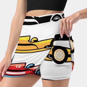 Jupes Jupe pour femmes avec cache de poche de poche de golf badminton fonctionnant 1 automobile automobile automobile voiture bolide