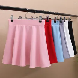 Jupes Jupe Femme Avec Short Rose Vêtements D'été Coréens Faldas Para Mujere Tennis Blanc Sport Mini Uniforme Scolaire Pour Les Filles