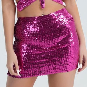 Rokken vrouwen pailletten mini nachtclub glanzende korte bodycon glitter party festival dansende rok winstgevende buikdanseres slijtage