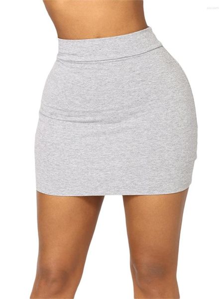 Jupes Femmes Sexy Taille Haute Moulante Mini Jupe D'été De Base Extensible Serré Crayon Court Clubwear