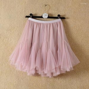 Jupes Femmes Jupe Summer Irrégulet Tulle Short haute taille A-Line Mini noir blanc rose rose gris soirée Sexy Elegant