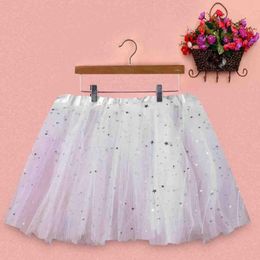 Rokken dames ster pailletten mesh geplooide tule prinses rok met led kleine lamp hoge taille plaid sexy mini rok1.6