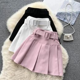 Röcke Frauen Sommer Hohe Taille Mini Rock Koreanischen Stil Mode EINE Linie Shorts Frau Y2k Harajuku Plissee Streetwear