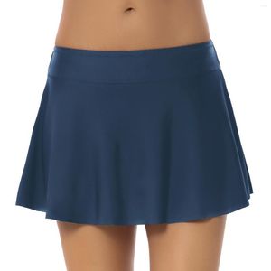 Faldas Falda de natación para mujer con panty de seguridad Traje de baño Cintura alta / media Parte inferior del bikini Traje de baño vintage Tankini Traje de baño Tallas grandes