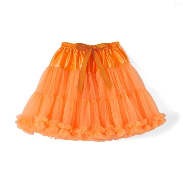 Jupes femmes Tulle Tutu Mini jupe solide Lolita Style rue Harajuku taille élastique maille robe de bal a-ligne courte Cosplay porter