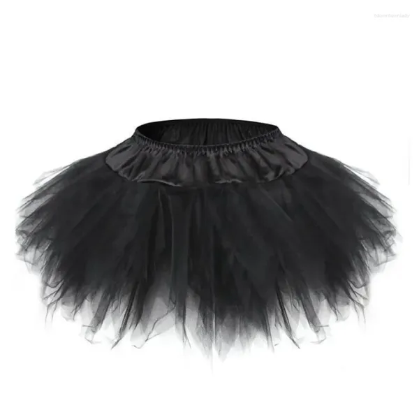 Faldas de mujer Tutu Fairy Tulle Mini Falda fiesta plisada hinchada adulto de talla grande Sexy moda corsé a juego Vintage Jupe Falda