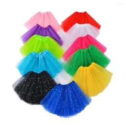 Jupes femmes Tutu jupe enfant étoile paillettes robe de bal Dancewear fête été trois couches princesse Ballet jupon Mini