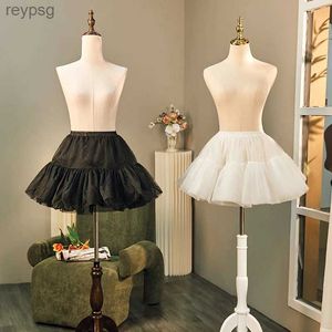 Jupes Femmes 6 couches Tulle jupon Lolita blanc sous-jupe gonflé moelleux bulle jupe fille Tutu jupes Crinoline jupon YQ240201