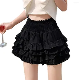 Joupes pour femmes Puffy Cake Skirt High Taies Ruffle Short Volyle