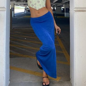 Jupes Y2K Vintage moulante Midi jupe taille haute femmes maigres Caual bleu vert crayon élégant dame mode Streetwear été 230715