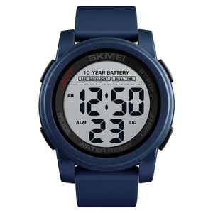 Skmei 10 ans Batterie Digital Watchs Man Backlight Double Time Sport Big Calan Horloge imperméable Silice Gel Mentre pour hommes Reloj 15288S