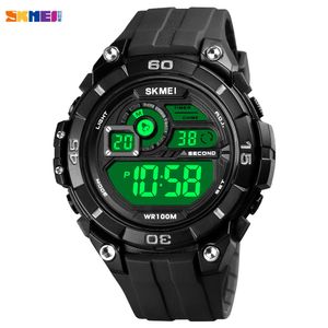 SKMEI 100M étanche Swim Diver hommes sport montres-bracelets militaire LED chronomètre calendrier horloge numérique reloj hombre 1756 X0524