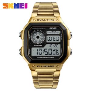 Skmei 1335 Montres numériques pour hommes 2 temps Chrono Hommes Montres Mode Sport Homme Montre Horloge Rétro Reloj Hombre Q0524