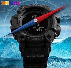 SKMEI 1358 Outdoor Sport Mannen Digitale Horloge Waterdicht Meten Barometrische Kompas Heren Militaire Horloges 1427 Relogio Masculino