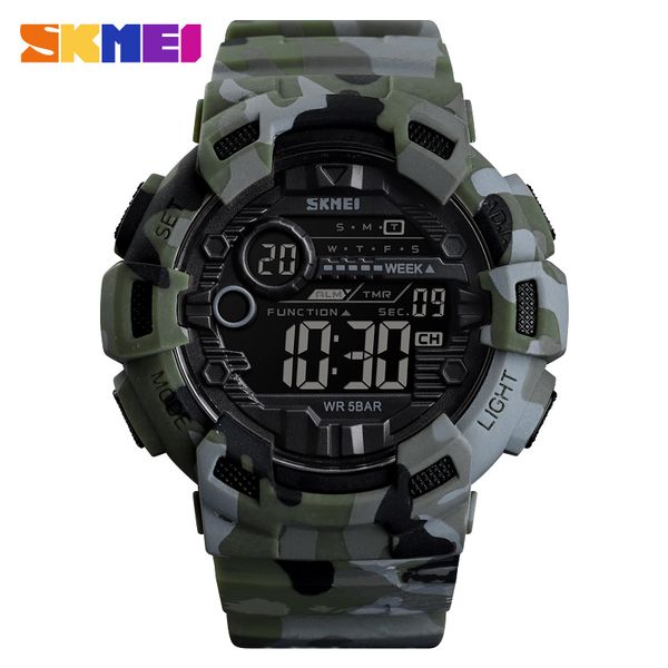 Reloj Digital SKMEI 1472 para hombre, calendario, cronógrafo, relojes deportivos para exteriores, reloj de pulsera impermeable para hombre, reloj Masculino