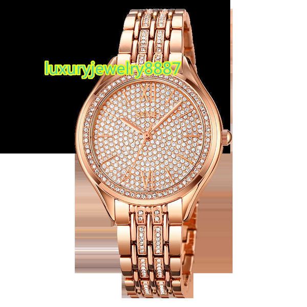 Skmei 2030 Relogio Feminino Moissanite montre or Rose mode femmes montres classique montre-bracelet diamant montre à Quartz