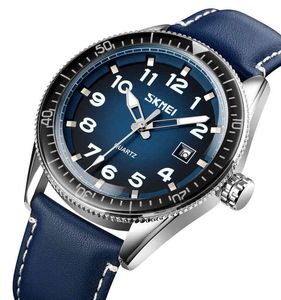 Skmei 9232 Nieuw horloge voor 2022 Mens Fashion Popular Pols Watch voor Men Leather Quartz Waterdicht horloge