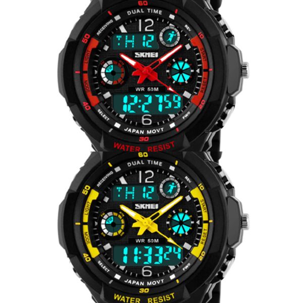 SKMEI Marca 0931 Reloj deportivo Hombres Cuarzo digital Relojes de pulsera multifunción Al aire libre Resistente a los golpes Militar LED Relojes casuales X0524