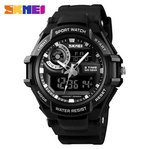SKMEI marque 1357 double affichage montre numérique militaire analogique Quartz montre de sport étanche horloge Relogio Masculino G1022
