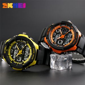SKMEI merk sport horloges mode casual horloges heren s-shock quartz polshorloge analoge militaire ledcijfer horloge Montre Homme x0524