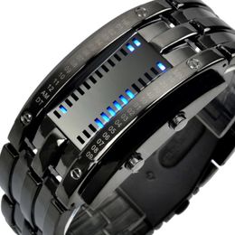Skmei Creative Sports Watchs Men Fashion Digital Watch Display Affichage LED étanche Tourne de bracelet Résistantes Relogie Masculino Y19052103 304i