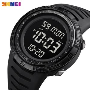 SKMEI Datum week Sport Horloge Heren 2 Tijd Waterdichte Heren Digitale Polshorloges PU Lederen Zachte Horloges voor Mannen Reloj Hombre 1632 Q0524