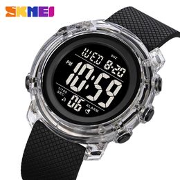 SKMEI Digitale Horloges Mannen LED Licht Elektronische Beweging Mannelijke Klok Sport 5Bar Waterdicht Countdown Polshorloge Reloj hombre