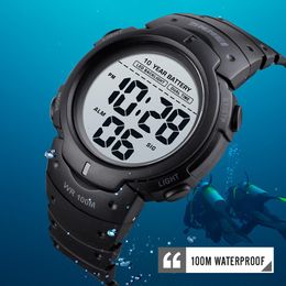 SKMEI Digitale Horloges Herenmode Originele Sport Outdoor Weekweergave Datum 12/24H 100m Waterdicht Horloges Reloj Hombre