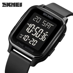 Relojes para hombres electrónicos SKMEI 2 veces movimiento digital Movimiento de moda Deporte Reloj de cuenta regresiva 50m impermeable LED luz de pulsera G1022