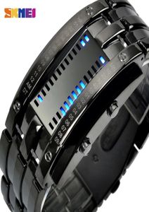 Skmei Fashion Creative Sport Watch Men Watch Displays à LED en acier en acier inoxydable Montres 5BAR WORTH DIGITAL RELOJ Hombre 09263573024