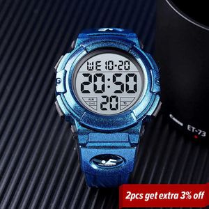 Skmei mode outdoor sport horloge mannen multifunctionele horloges militaire 5bar waterdicht digitaal horloge relogio masculino 1258 Q0524