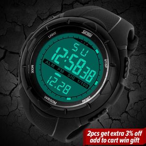 SKMEI Mode Simple Sport Horloge Mannen Militaire Horloges Wekker Schokbestendig Waterdicht Digitaal Horloge Reloj Hombre 1025 Q0524