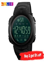 Skmei Fashion Smart Watch Men Calorie despertador Bluetooth Relojes 5bar impermeable Smart Digital Watch Relogio Masculino 13017253013