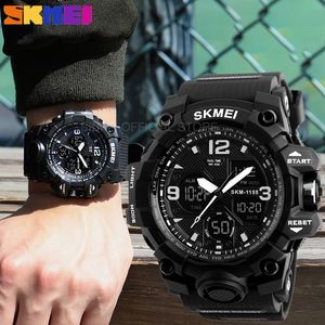 SKMEI Mode Sport Horloges voor Heren Schokbestendig Waterdicht Digitale Horloges Heren Horloges 2 Tijd Chrono Male Reloj Hombre 1155B X0524