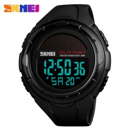 SKMEI marque de luxe hommes montres de sport énergie solaire numérique mâle montre étanche électronique montre-bracelet hommes Relogio Masculino