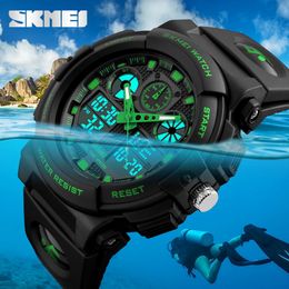 SKMEI marque de luxe hommes montres de sport numérique Led hommes montres-bracelets 50 m résistant à l'eau Relogio Masculino montre à Quartz pour homme