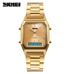 Skmei Luxe Gold Watch Men Fashion Casual Waterproof Digital Quartz Polshorloges Relogio Masculino Male Clock Sports Watches 1229277495