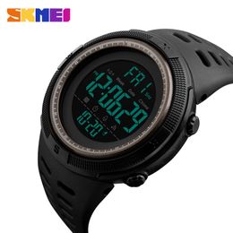 Skmei Men Sports Watches Fashion Chronos Compte à rebours imperméable LED Digital Watch Man Wrist Watch Masculino 220524 9715