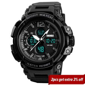 SKMEI MEN KIJKEN 50 M Waterdichte Digitale Mode Horloges Outdoor Sport Heren Horloges Erkeek Saat Clock Relogio Masculino 1343 Q0524