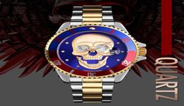 Skmei Mens Skull Quartz Watch Men Skeleton Creative horloges roestvrij staal mannelijke klok waterdichte polshorloge polswatch relogio masculino29739684451