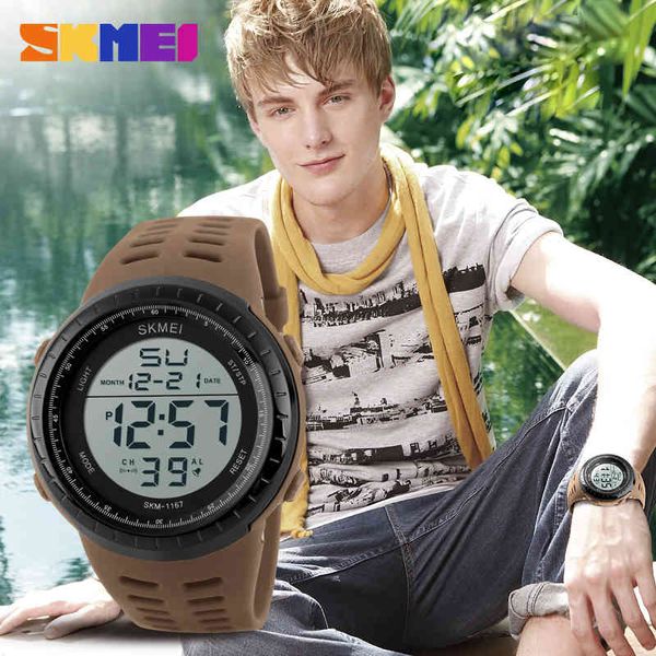 SKMEI Relojes deportivos para hombre Ejército de lujo al aire libre Reloj digital impermeable Militar Casual Hombres Relojes de pulsera Relogio Masculino 1167 X0524