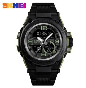Skmei New Watch Men Sport 5bar imperméable Men Wristwatch double affichage numérique Pu Strap Quartz Watch Reloj Mujer 14523773728