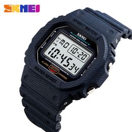 SKMEI montre de Sport en plein air hommes montre numérique 5Bar étanche réveil Cowboy militaire montres de mode relogio masculino 1471 X0524