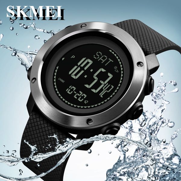 SKMEI deportes al aire libre 30M natación correr escalada altura presión brújula podómetro cronómetro ejército militar reloj electrónico